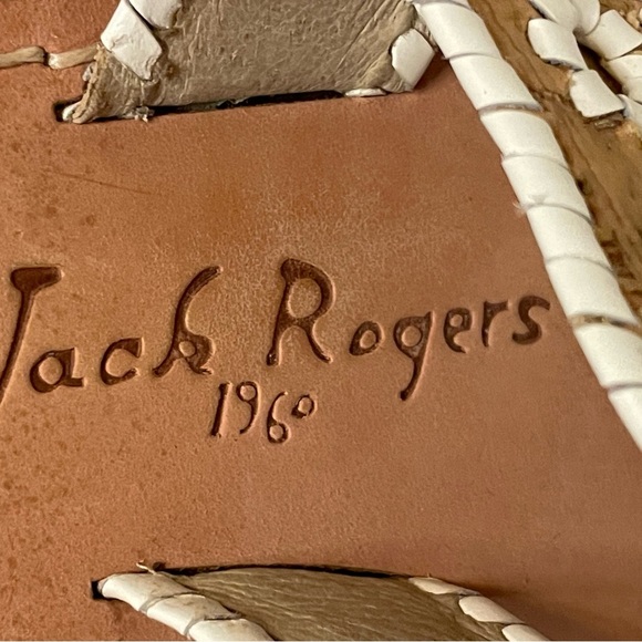 Jack Rogers sandals sz 9 thong Cork and White - Picture 5 of 7